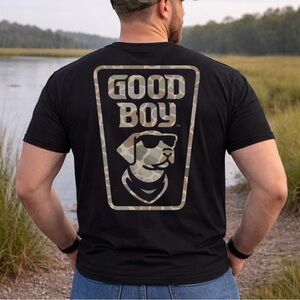 Good Boy Camouflage Black T- Shirt  XL New